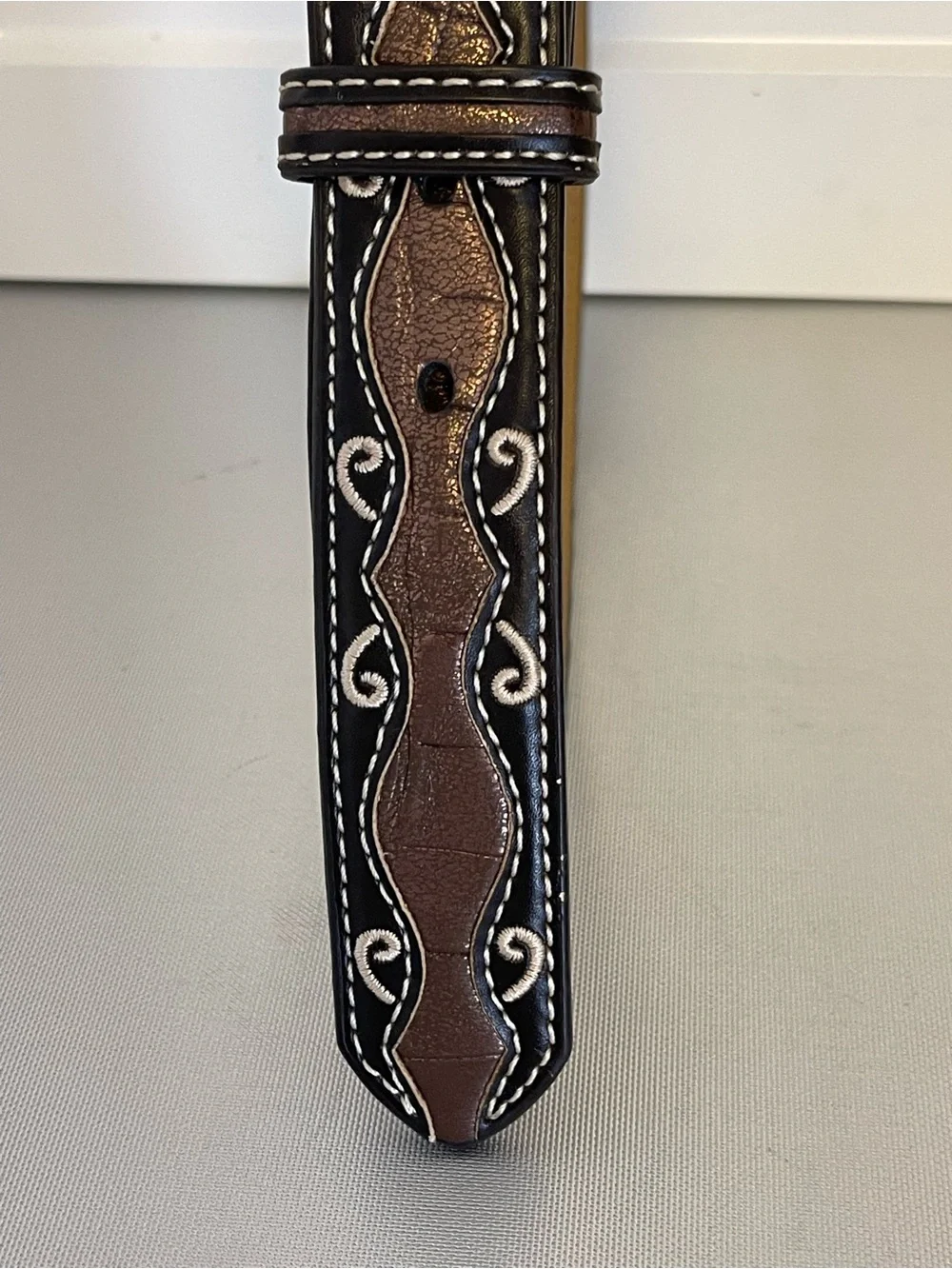 Ariat Girls Western Brown Rhinestone Studded Cross Inlay Belt A1302802 - 22